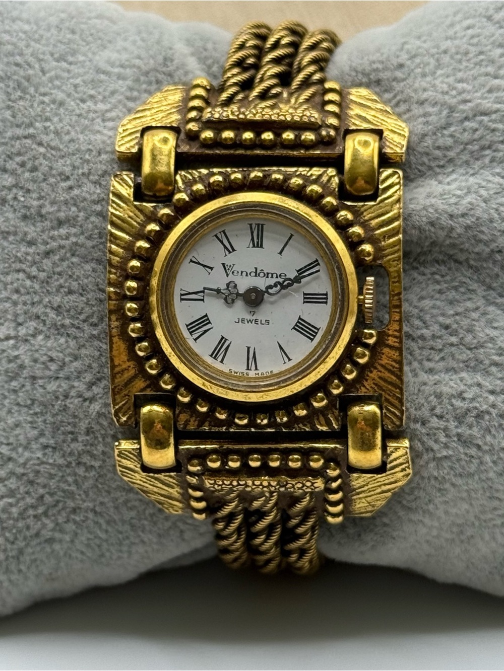 Vintage Vendome Gold-Tone Rope Bracelet Watch - Gold